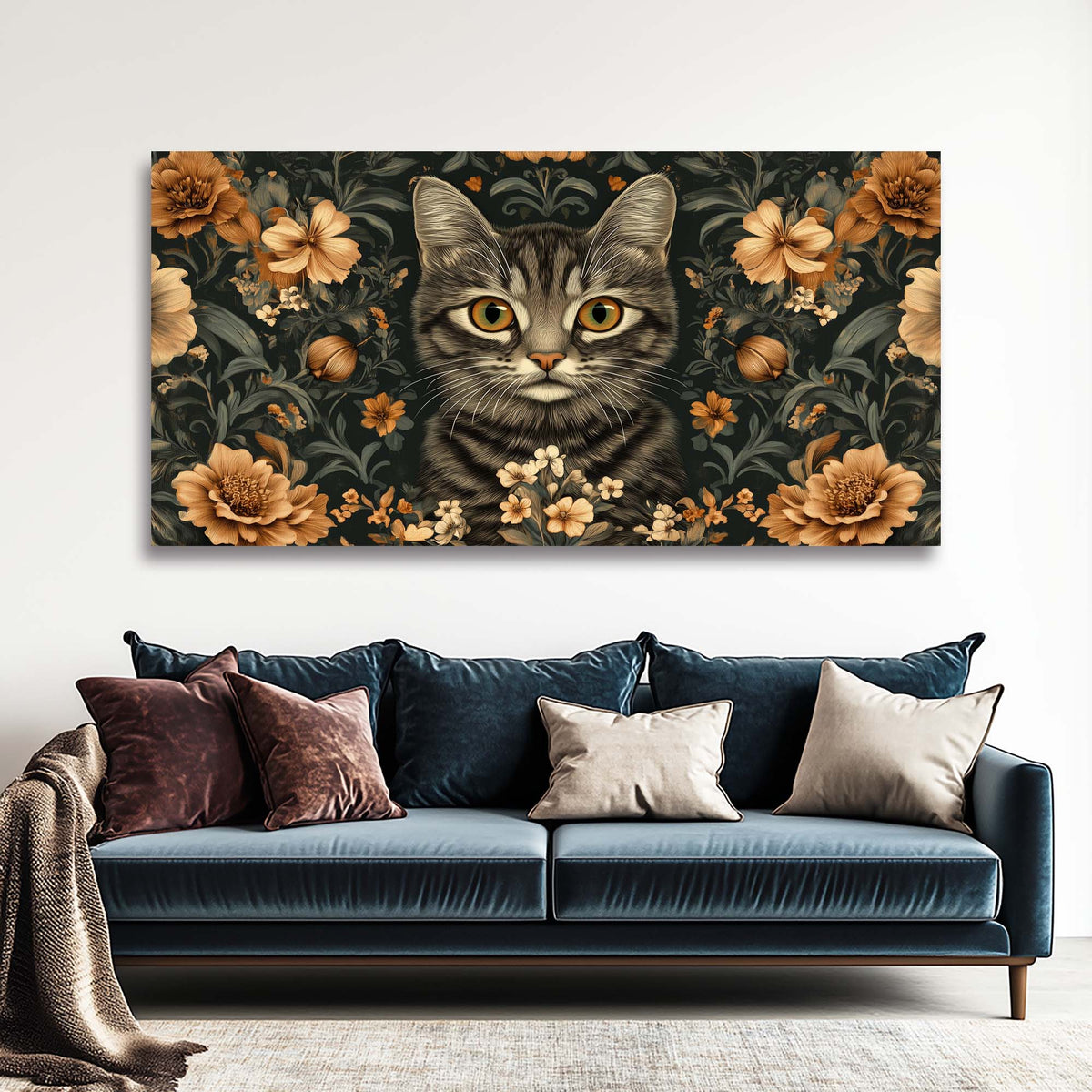 Red Floral Floral Wall Art Art Deco Painting Prints Canvas Artwork Living Room Family Bedroom Office Decor