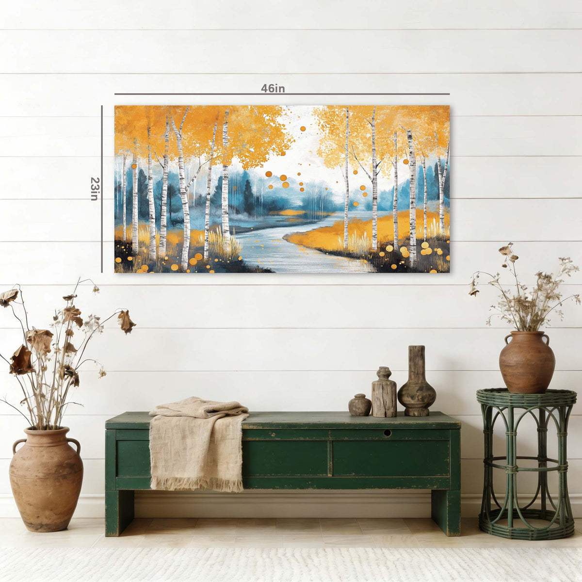 Gold Fantasy Nature Wall Art for Living Room Canvas Painting Prints Artwork Family Bedroom Office Decor