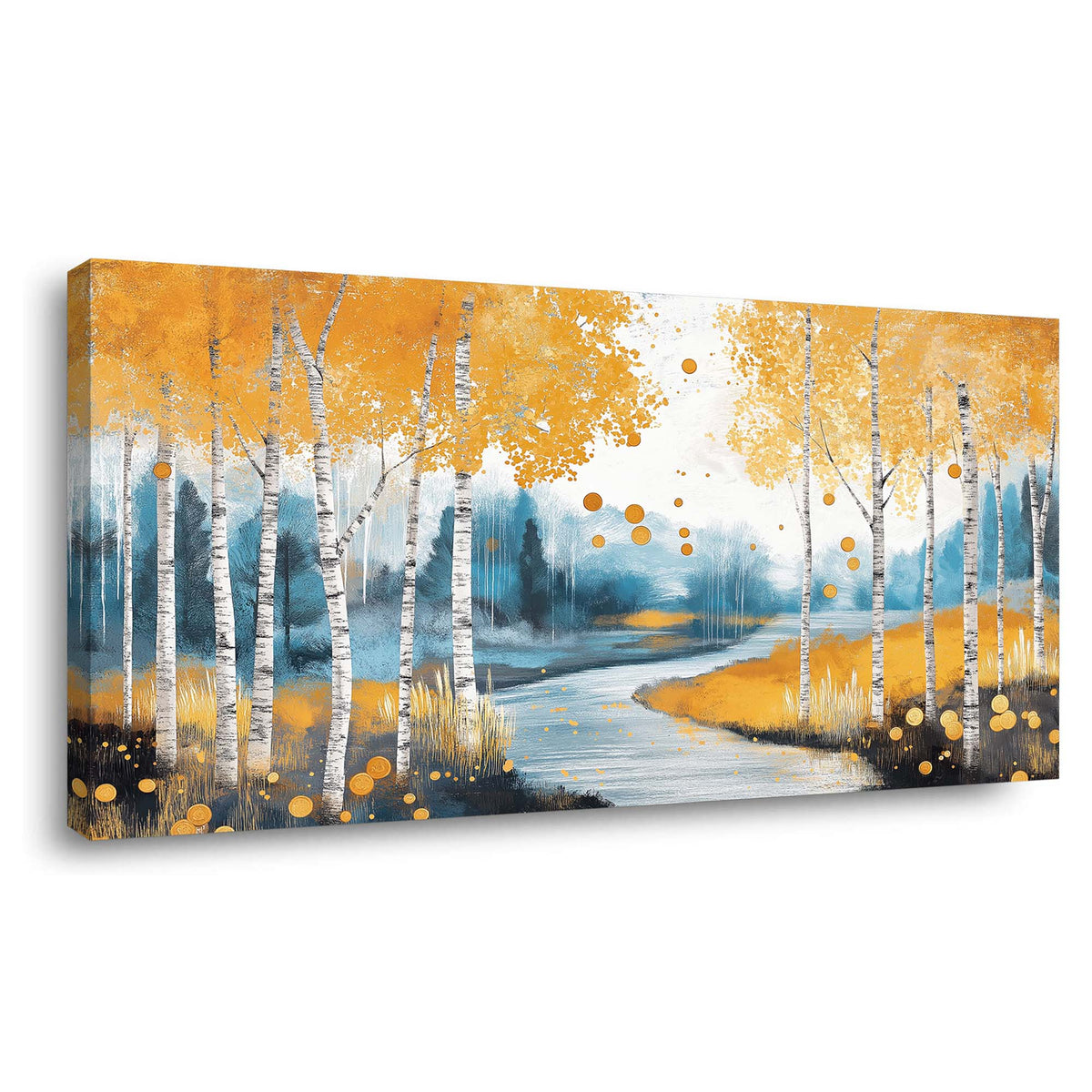 Gold Fantasy Nature Wall Art for Living Room Canvas Painting Prints Artwork Family Bedroom Office Decor