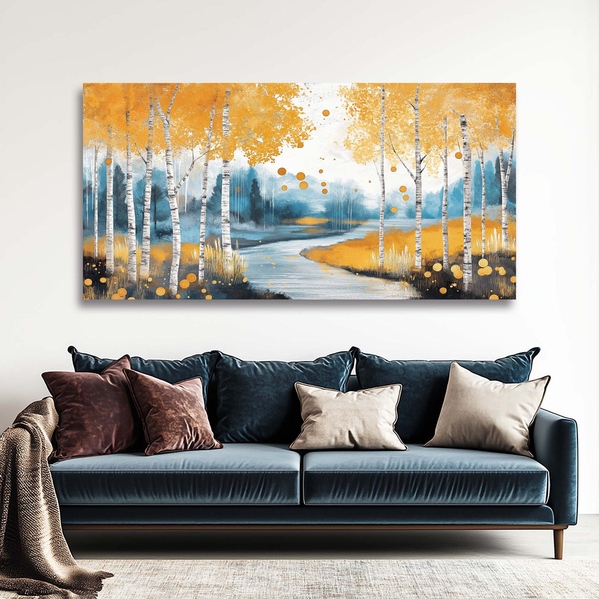 Gold Fantasy Nature Wall Art for Living Room Canvas Painting Prints Artwork Family Bedroom Office Decor