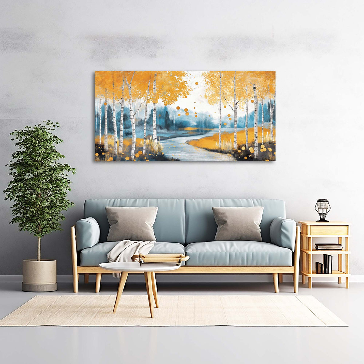 Gold Fantasy Nature Wall Art for Living Room Canvas Painting Prints Artwork Family Bedroom Office Decor