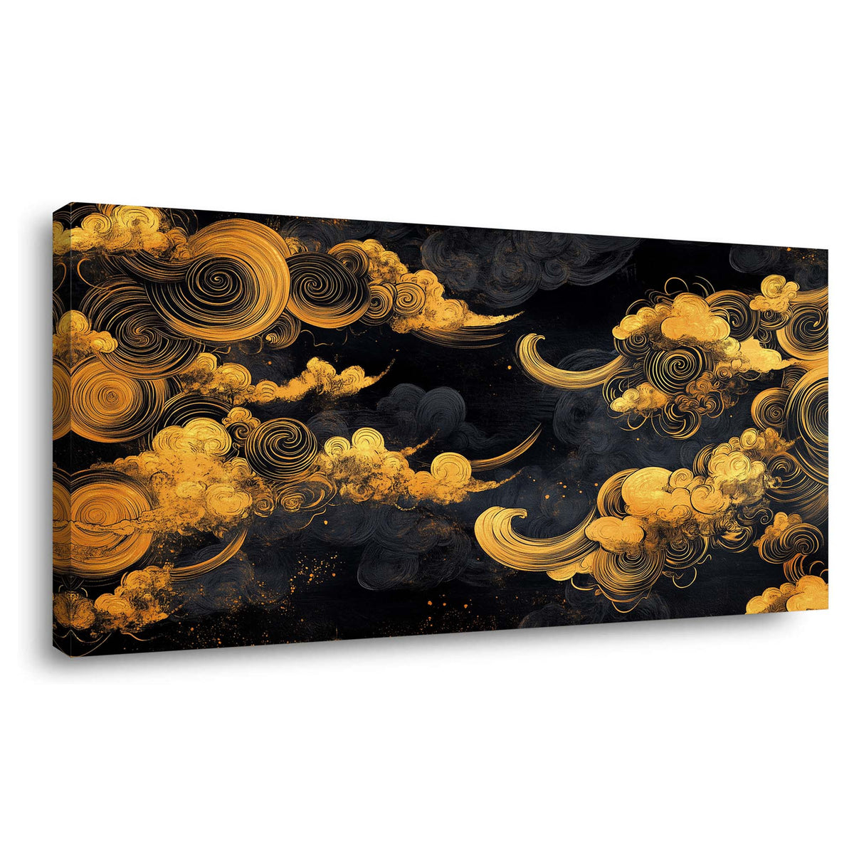 Gold Oriental Abstract Wall Art Canvas Painting Prints Artwor Office Bedroom Living Room Decor