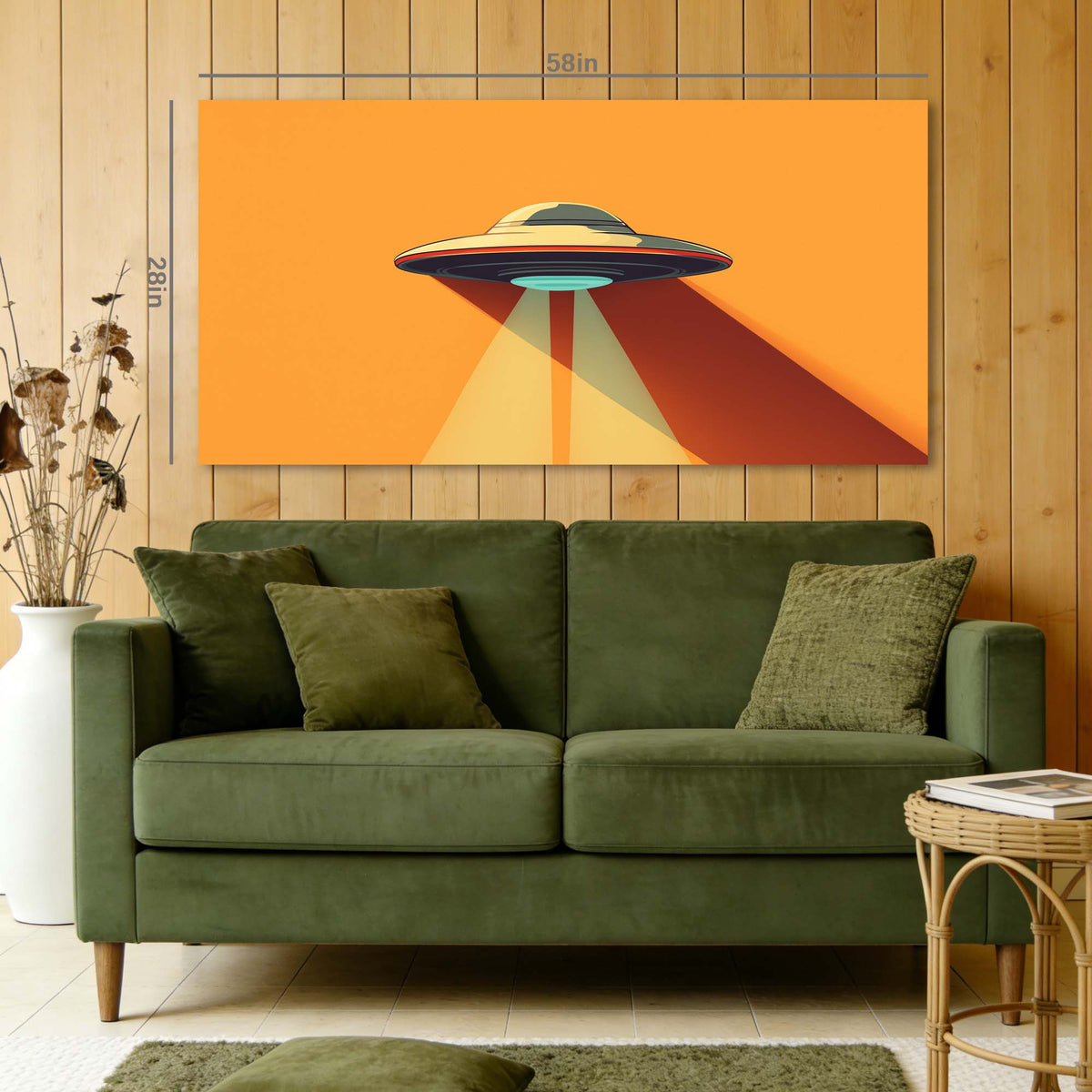 Red Science Fiction Wall Art Paintings Print Canvas Painting Prints Modern Artwork Office Living Room Over the Couch Bedroom Decor