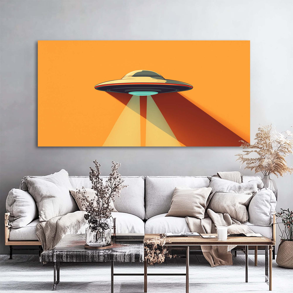 Red Science Fiction Wall Art Paintings Print Canvas Painting Prints Modern Artwork Office Living Room Over the Couch Bedroom Decor