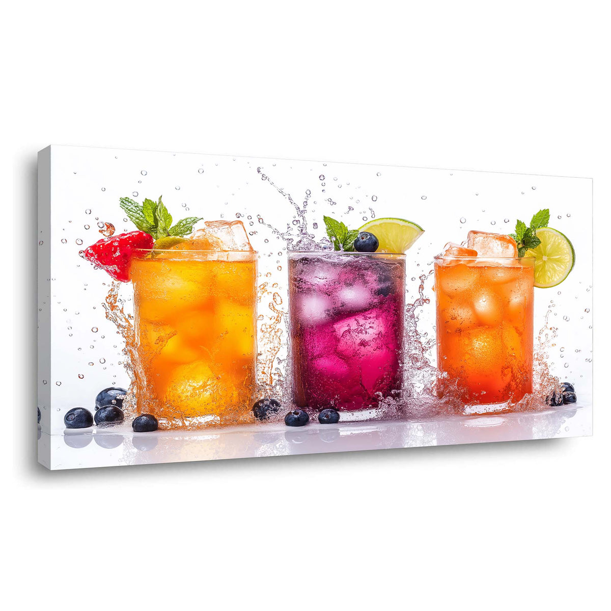 Orange Tropical Floral Wall Art Modern Canvas Painting Prints Artwork Office Hallway Bedroom Living Room Decor