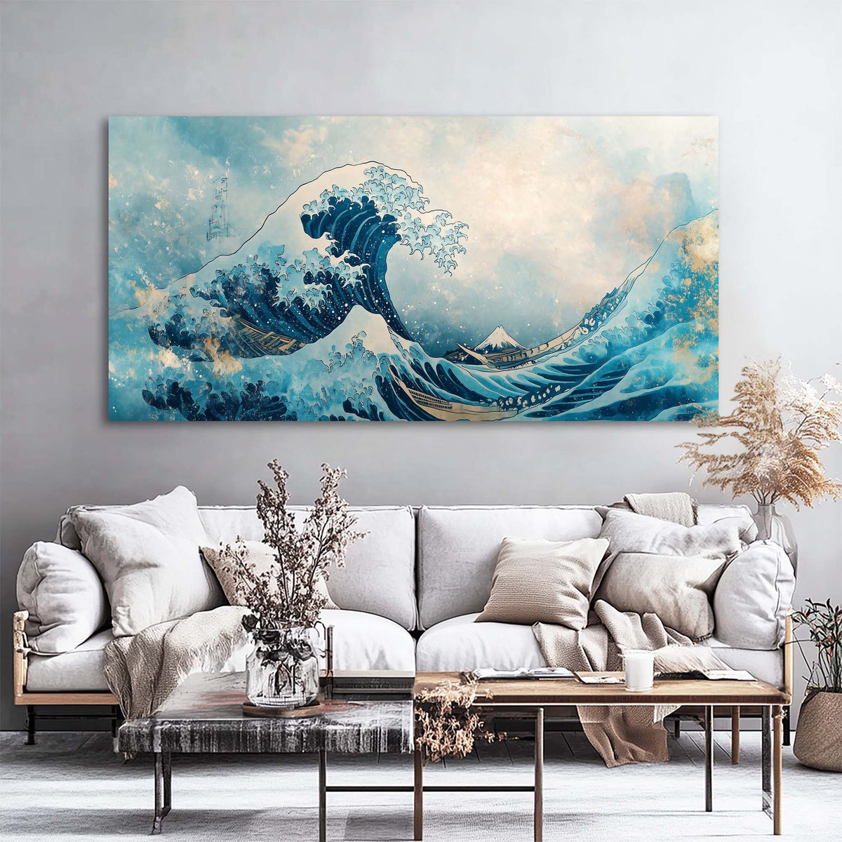 White Oriental Nature Wall Art Modern Canvas Painting Prints Artwork Office Hallway Bedroom Living Room Decor
