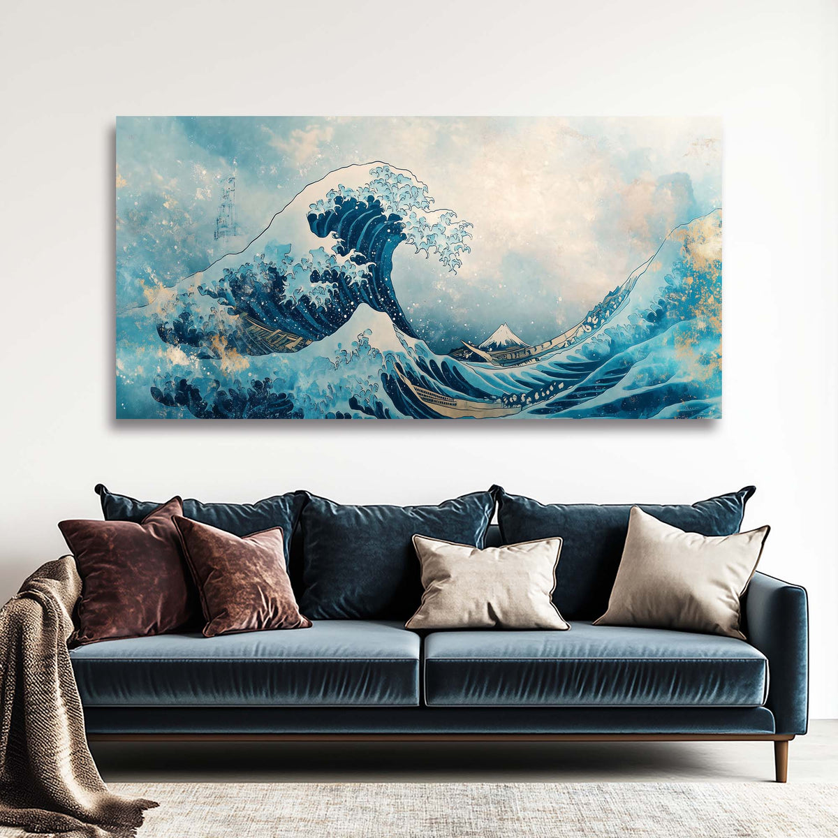 White Oriental Nature Wall Art Modern Canvas Painting Prints Artwork Office Hallway Bedroom Living Room Decor