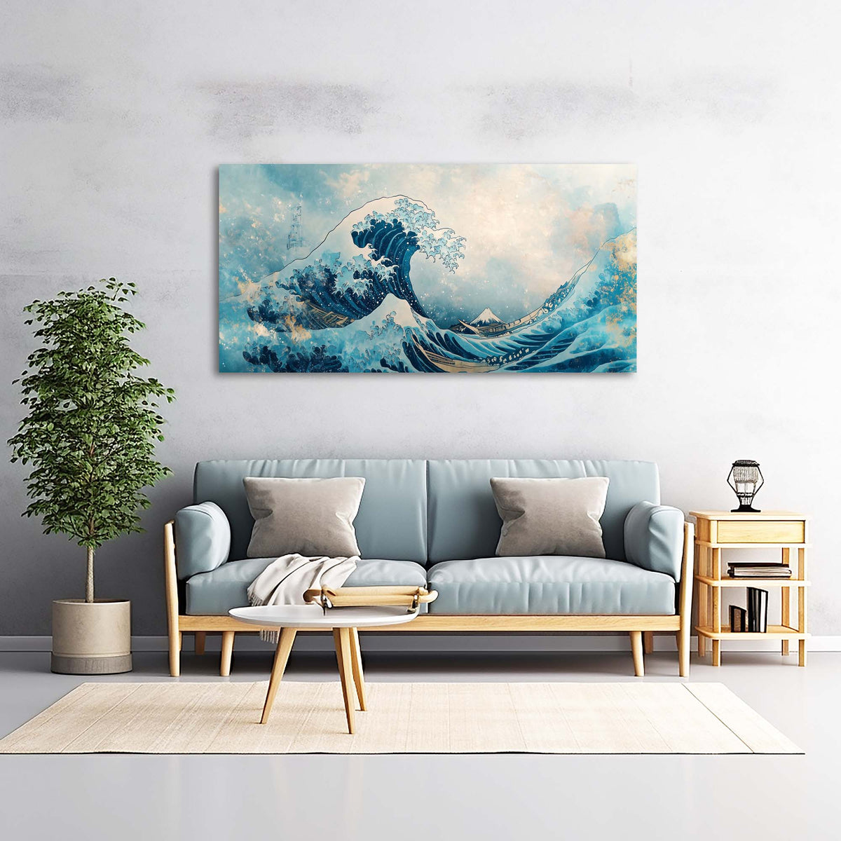 White Oriental Nature Wall Art Modern Canvas Painting Prints Artwork Office Hallway Bedroom Living Room Decor