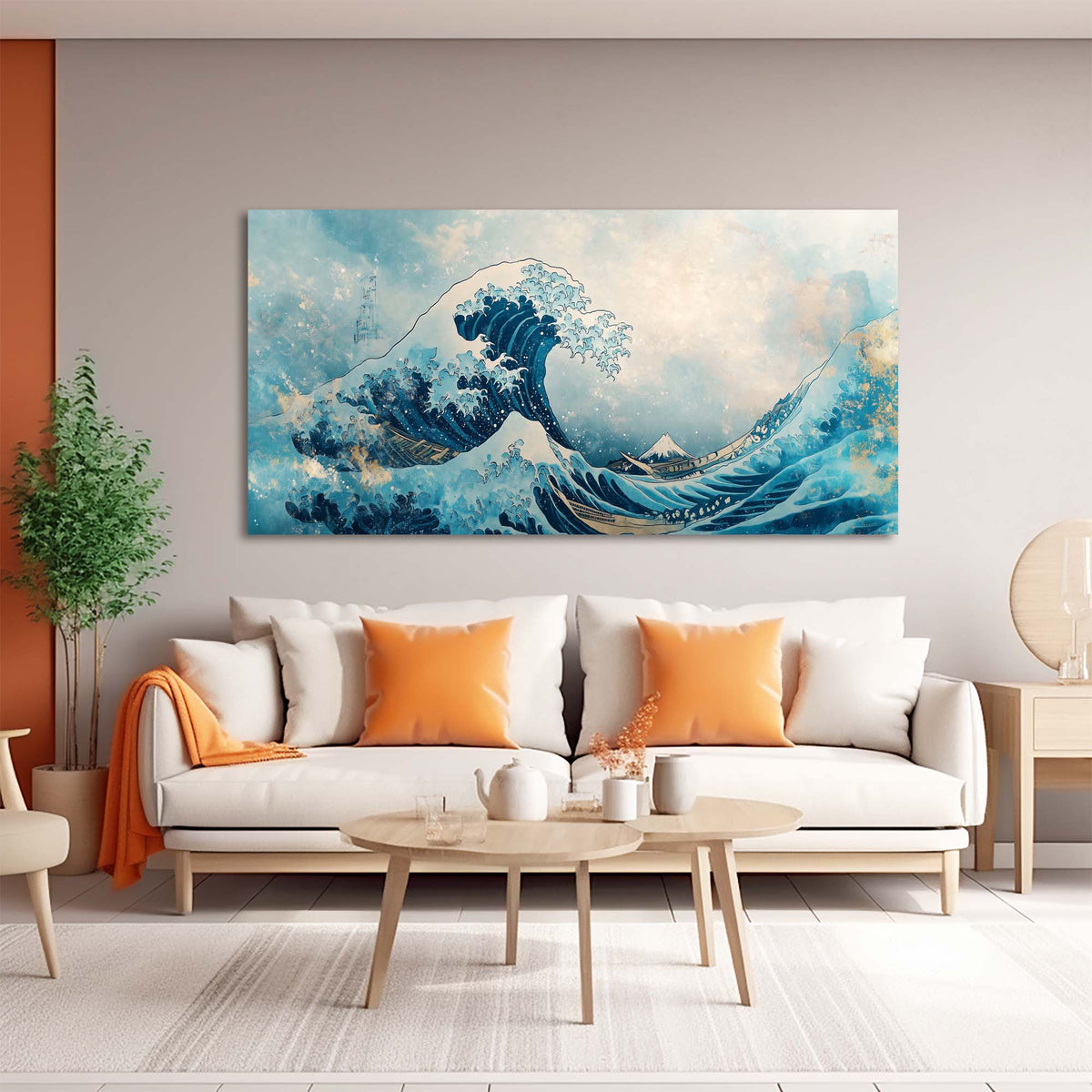 White Oriental Nature Wall Art Modern Canvas Painting Prints Artwork Office Hallway Bedroom Living Room Decor