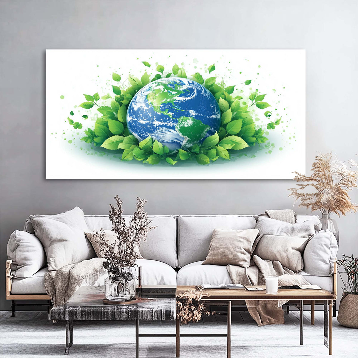 White Floral Nature Wall Art Canvas Painting Prints Artwor Office Bedroom Living Room Decor