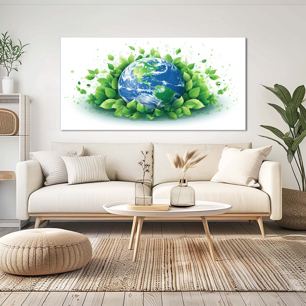 White Floral Nature Wall Art Canvas Painting Prints Artwor Office Bedroom Living Room Decor