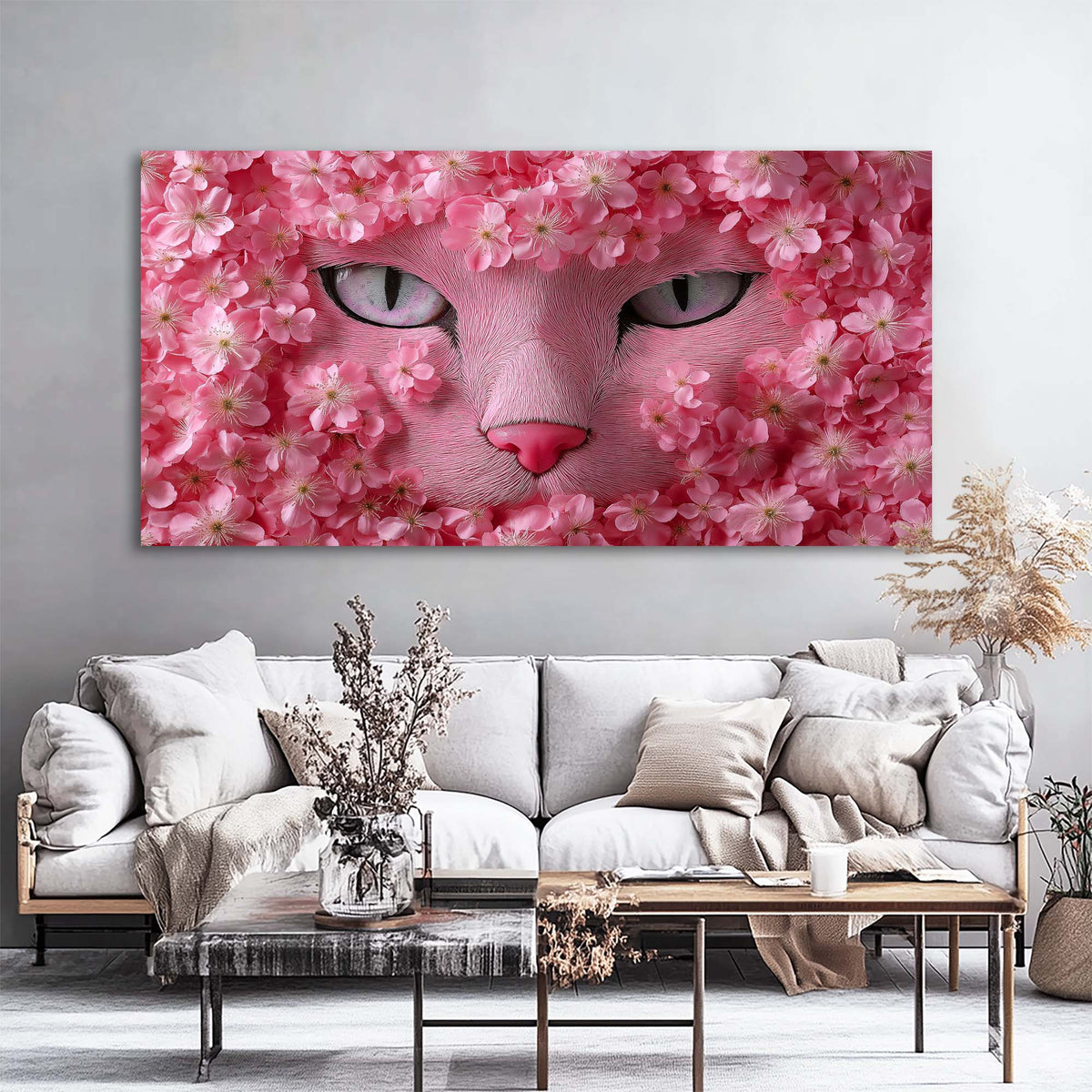 White Floral Wall Art Paintings Print Canvas Painting Prints Modern Artwork Office Living Room Over the Couch Bedroom Decor