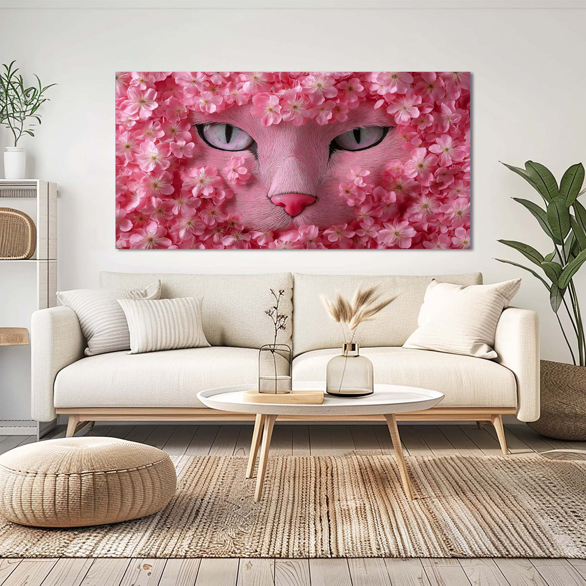 White Floral Wall Art Paintings Print Canvas Painting Prints Modern Artwork Office Living Room Over the Couch Bedroom Decor