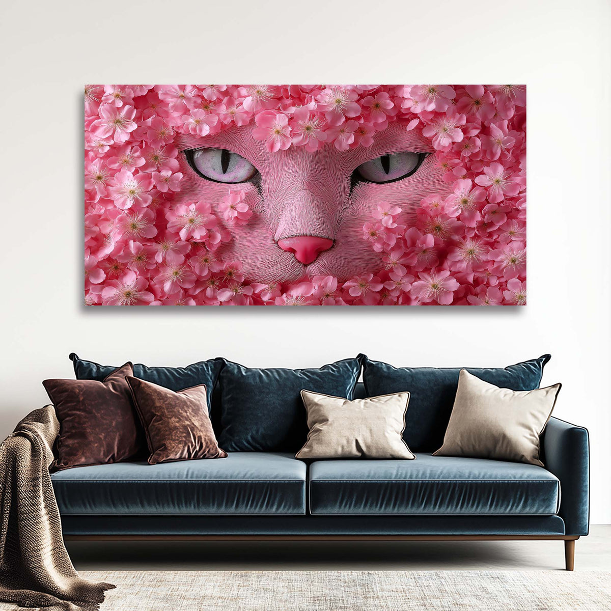White Floral Wall Art Paintings Print Canvas Painting Prints Modern Artwork Office Living Room Over the Couch Bedroom Decor