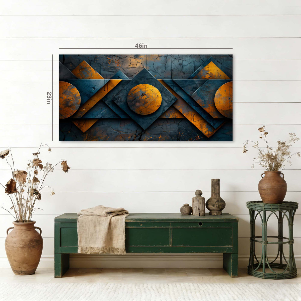 Orange Urban Abstract Wall Art for Living Room Canvas Painting Prints Artwork Family Bedroom Office Decor