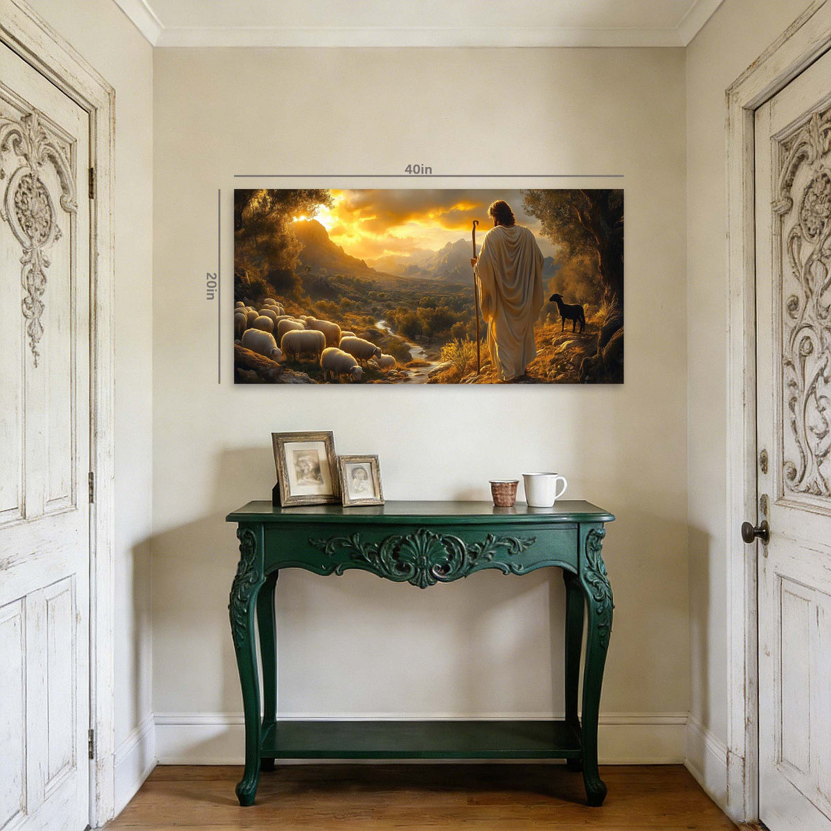 Khaki Fantasy Religious Wall Art Modern Canvas Painting Prints Artwork Office Hallway Bedroom Living Room Decor