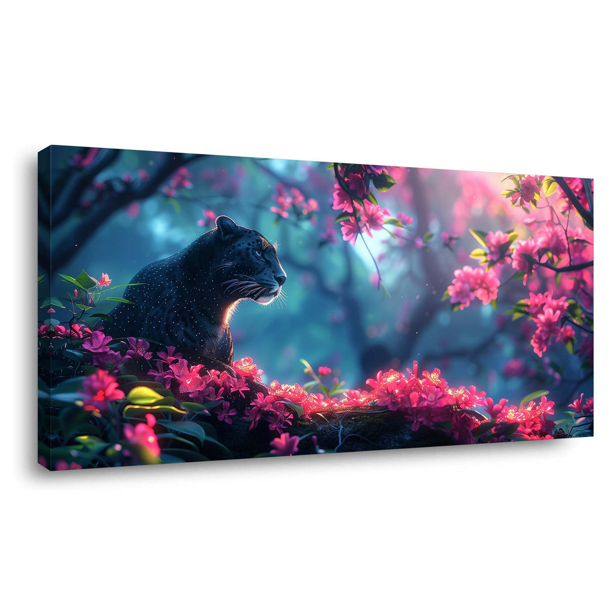 Red Floral Wall Art Paintings Print Canvas Painting Prints Modern Artwork Office Living Room Over the Couch Bedroom Decor