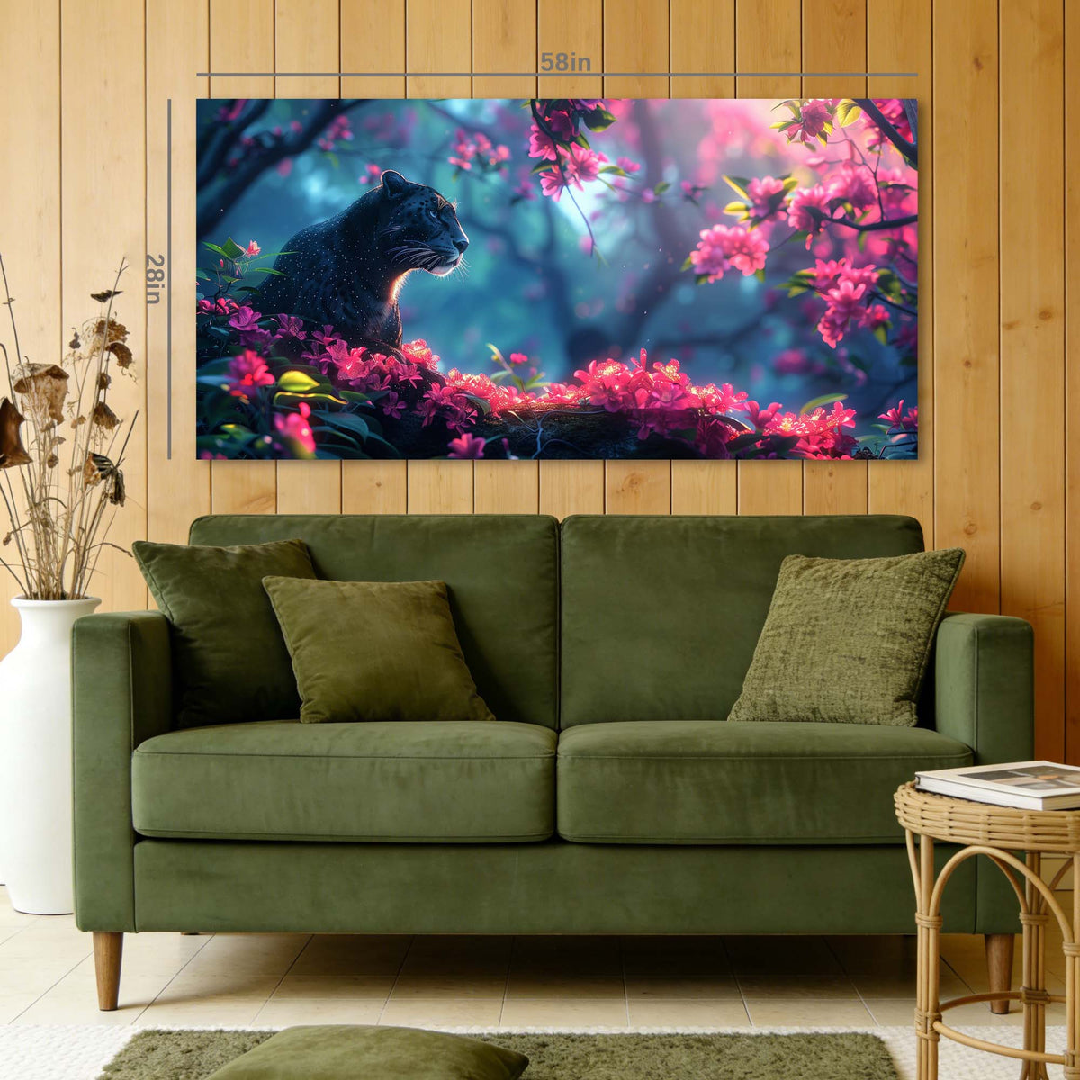 Red Floral Wall Art Paintings Print Canvas Painting Prints Modern Artwork Office Living Room Over the Couch Bedroom Decor