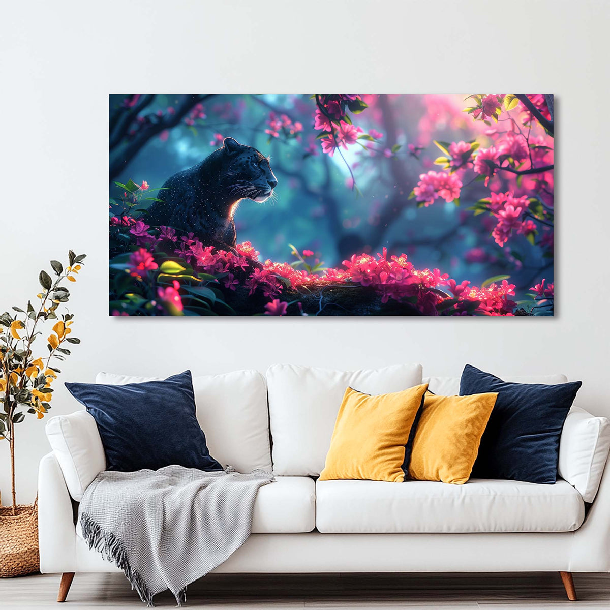 Red Floral Wall Art Paintings Print Canvas Painting Prints Modern Artwork Office Living Room Over the Couch Bedroom Decor