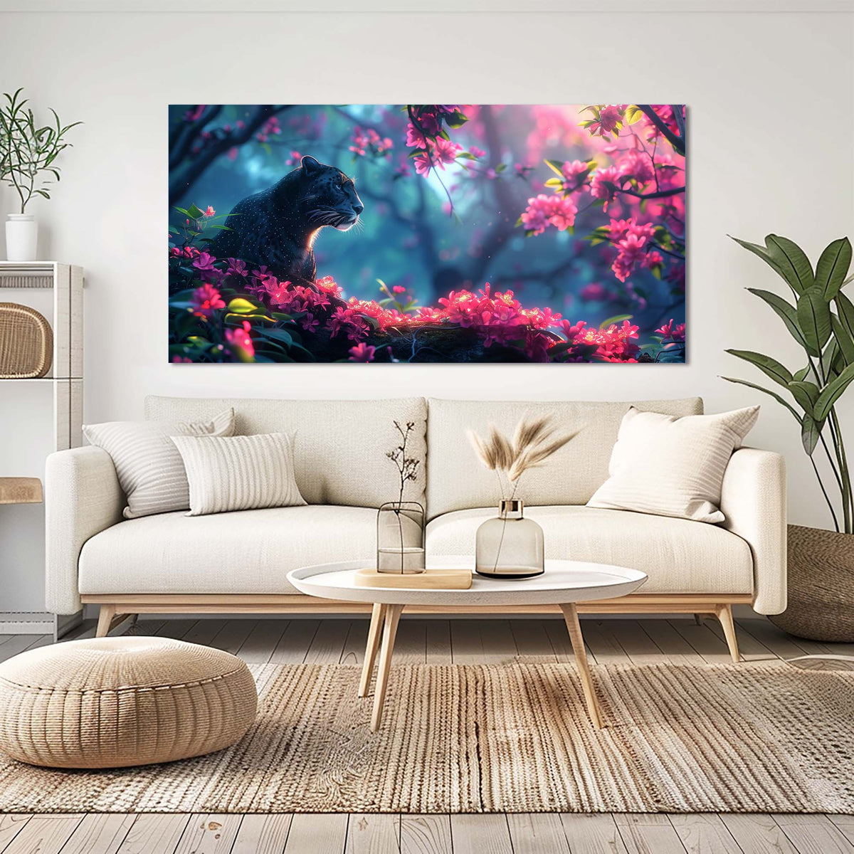 Red Floral Wall Art Paintings Print Canvas Painting Prints Modern Artwork Office Living Room Over the Couch Bedroom Decor