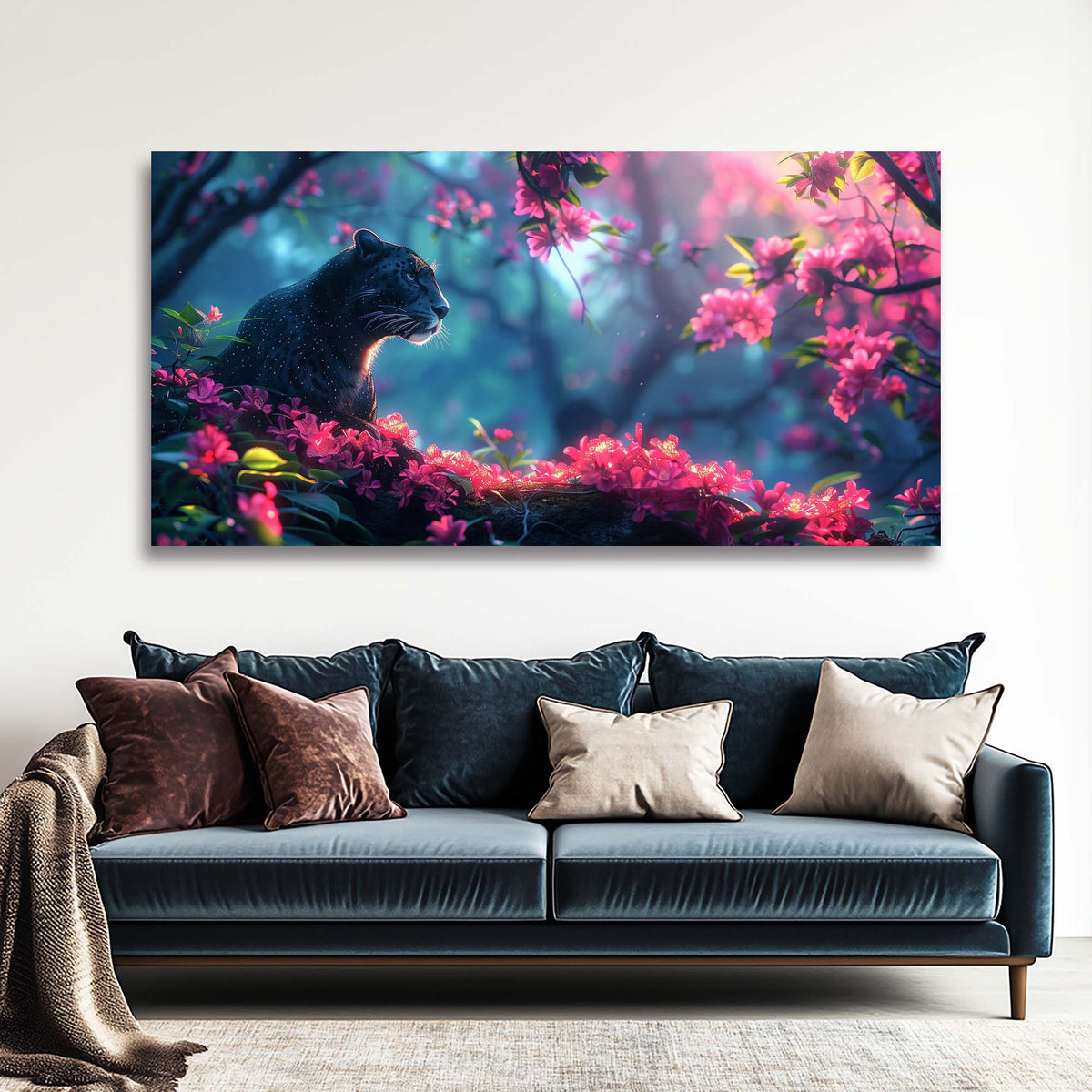 Red Floral Wall Art Paintings Print Canvas Painting Prints Modern Artwork Office Living Room Over the Couch Bedroom Decor