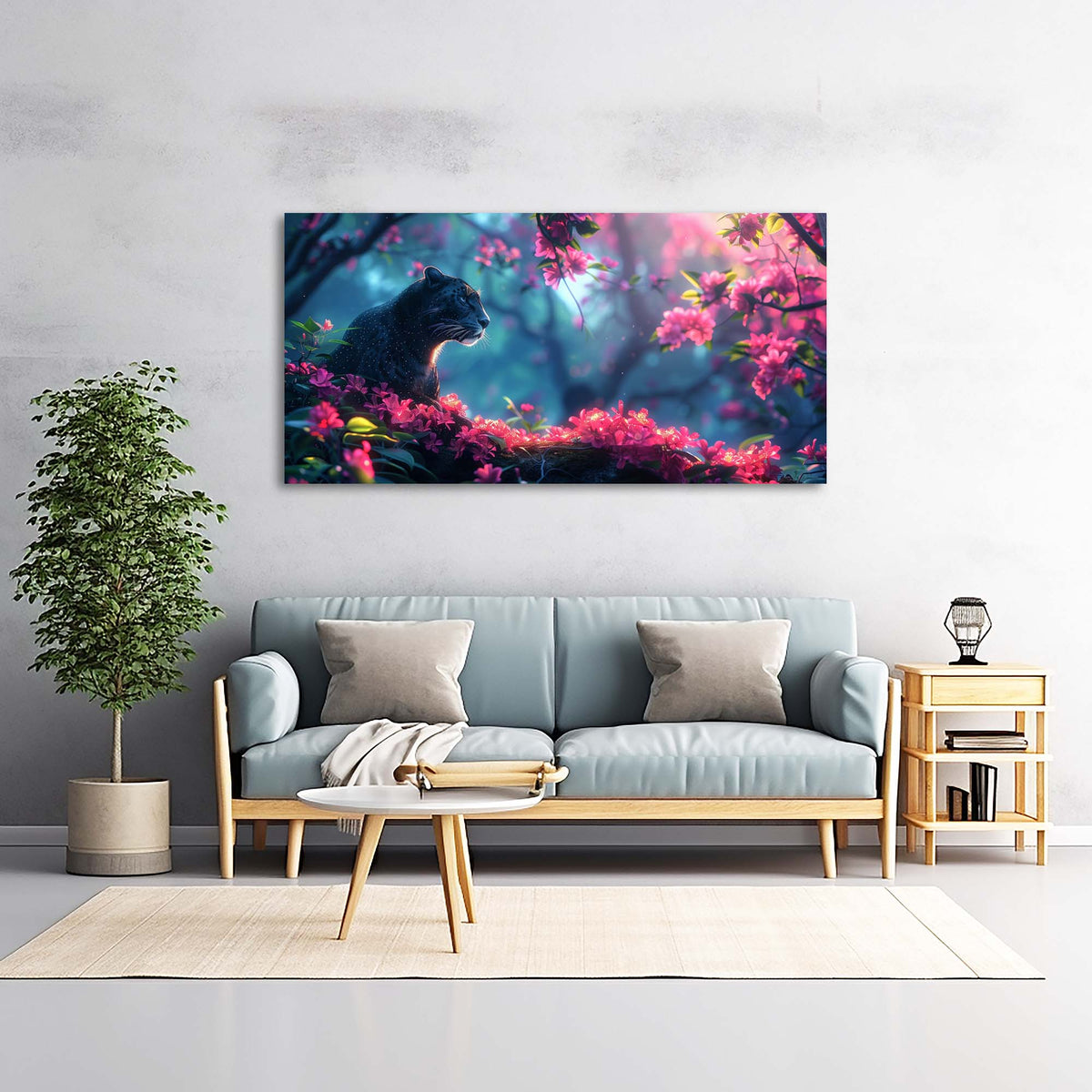 Red Floral Wall Art Paintings Print Canvas Painting Prints Modern Artwork Office Living Room Over the Couch Bedroom Decor