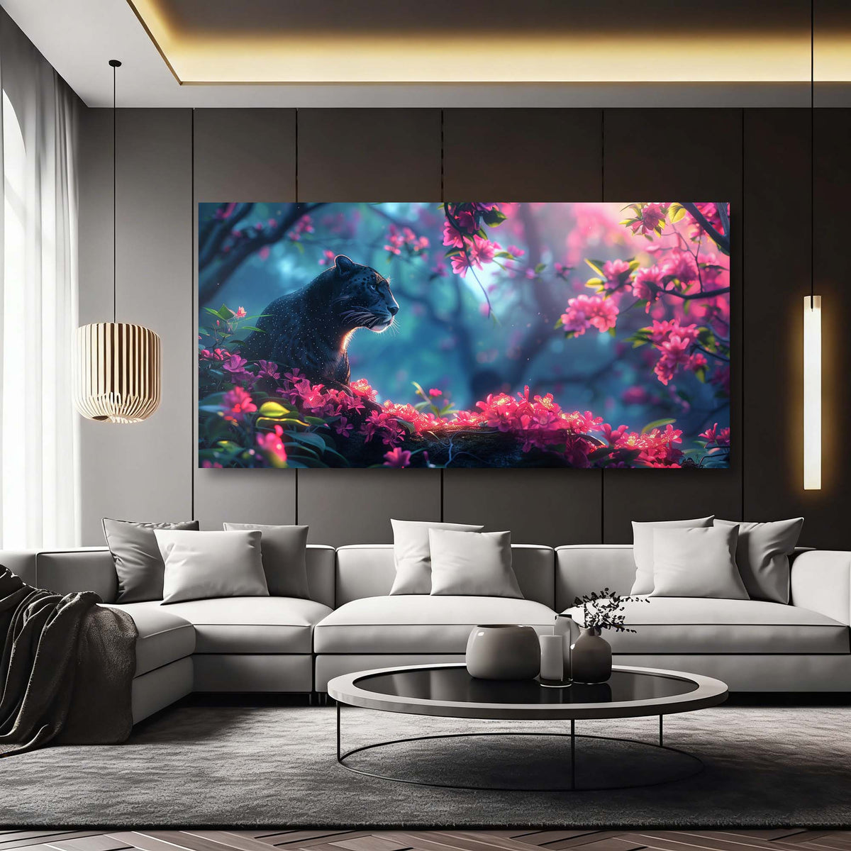 Red Floral Wall Art Paintings Print Canvas Painting Prints Modern Artwork Office Living Room Over the Couch Bedroom Decor