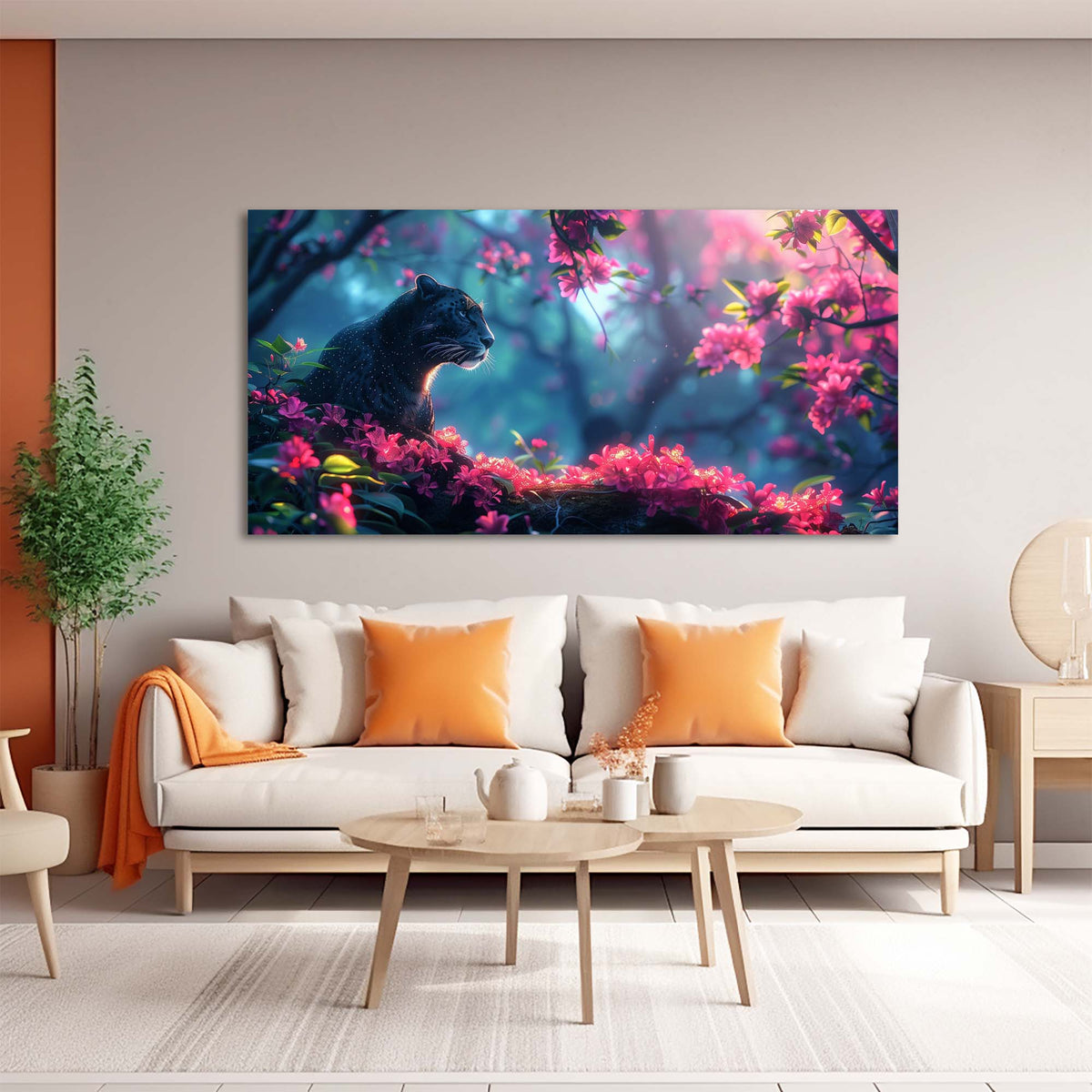 Red Floral Wall Art Paintings Print Canvas Painting Prints Modern Artwork Office Living Room Over the Couch Bedroom Decor