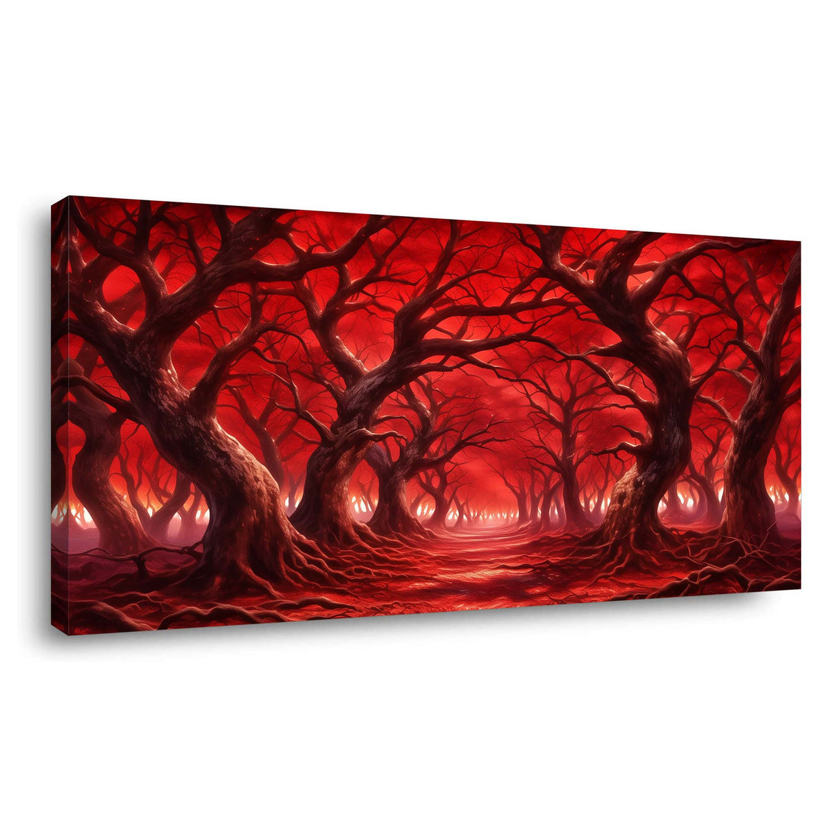Red Fantasy Horror Wall Art for Living Room Canvas Painting Prints Artwork Family Bedroom Office Decor