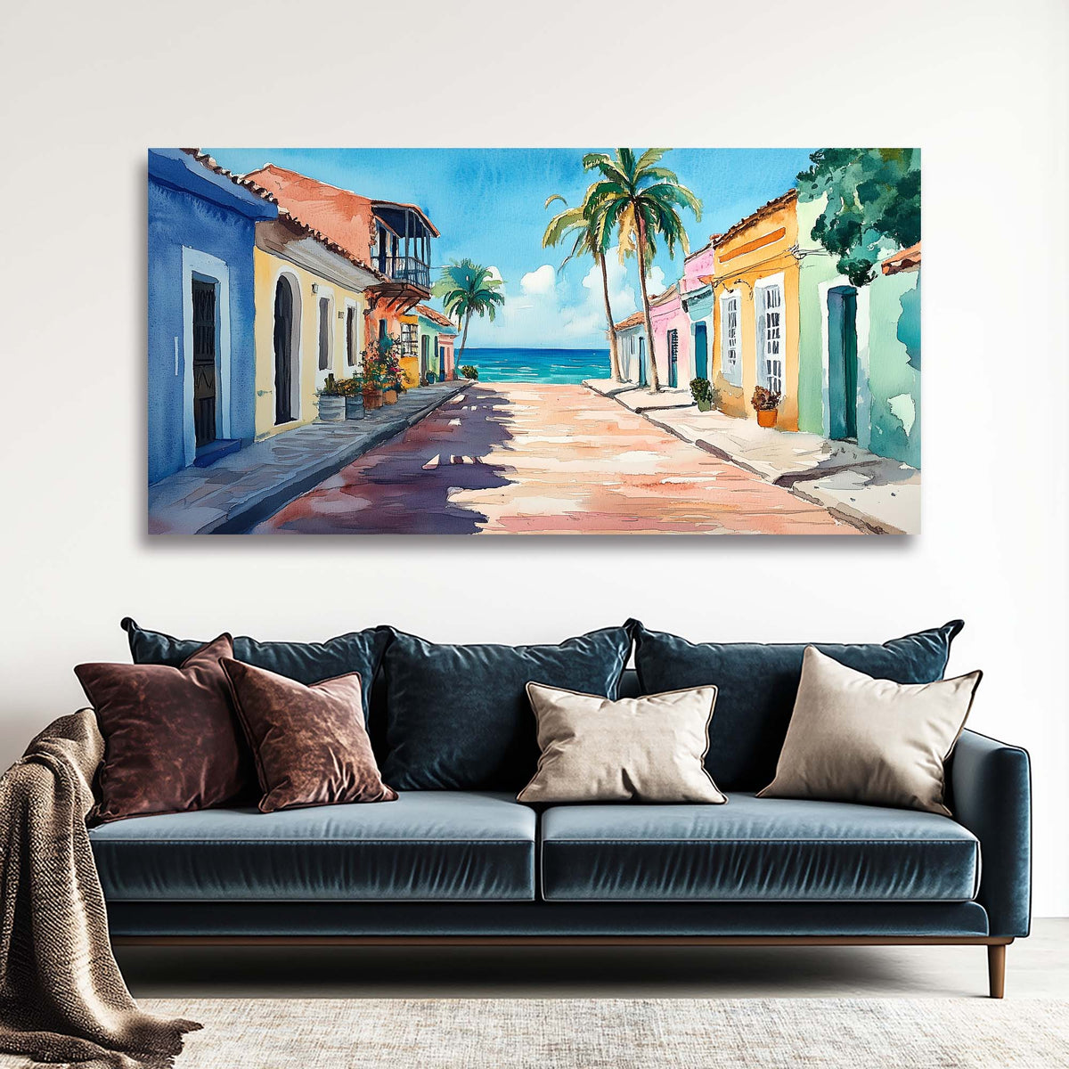 Green Tropical Nature Wall Art for Living Room Canvas Painting Prints Artwork Family Bedroom Office Decor