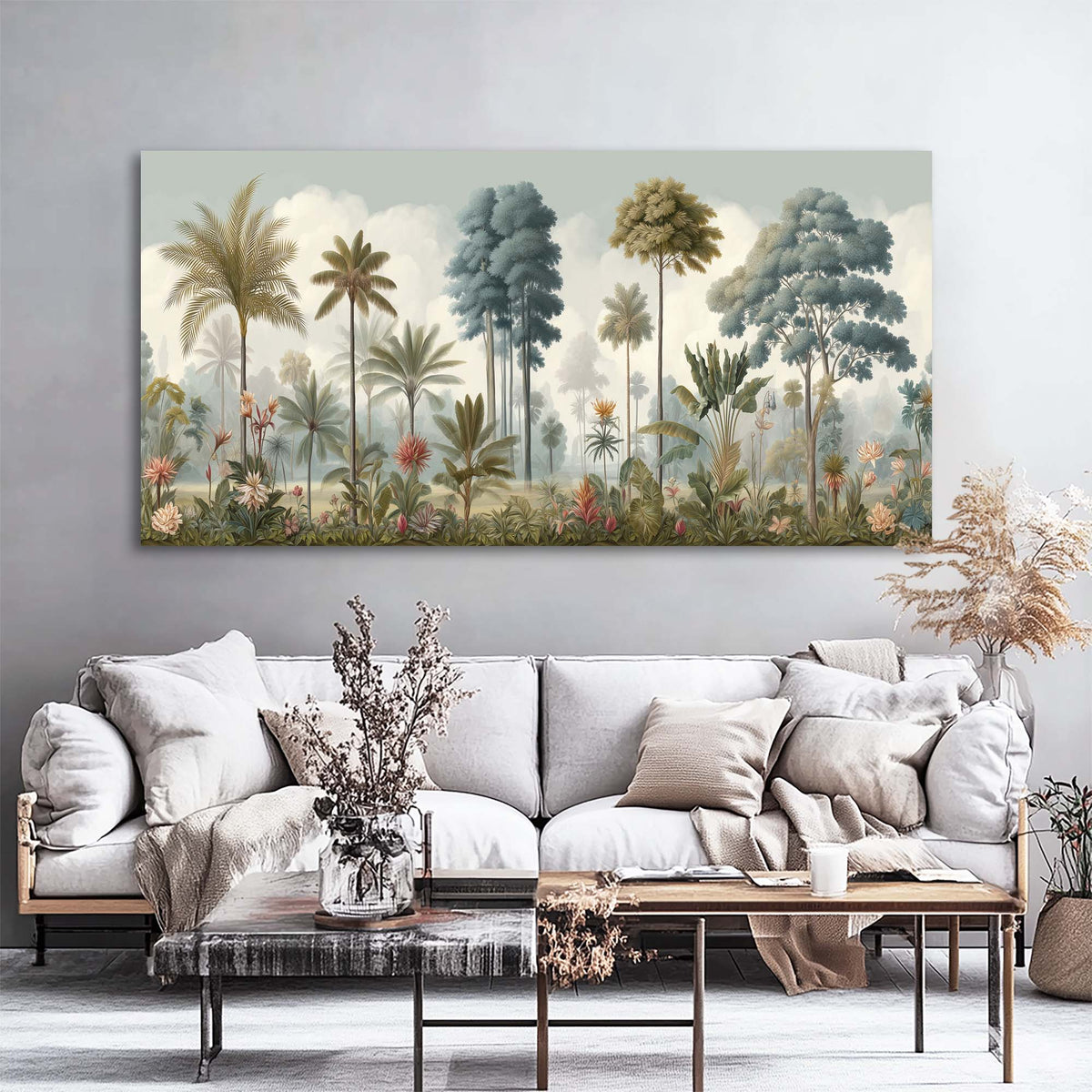 Off-White Nature Wall Art for Living Room Canvas Painting Prints Art Deco Artwork Office Bedroom Decor
