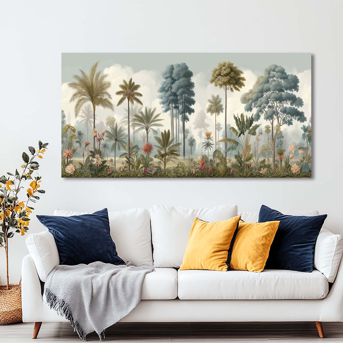 Off-White Nature Wall Art for Living Room Canvas Painting Prints Art Deco Artwork Office Bedroom Decor