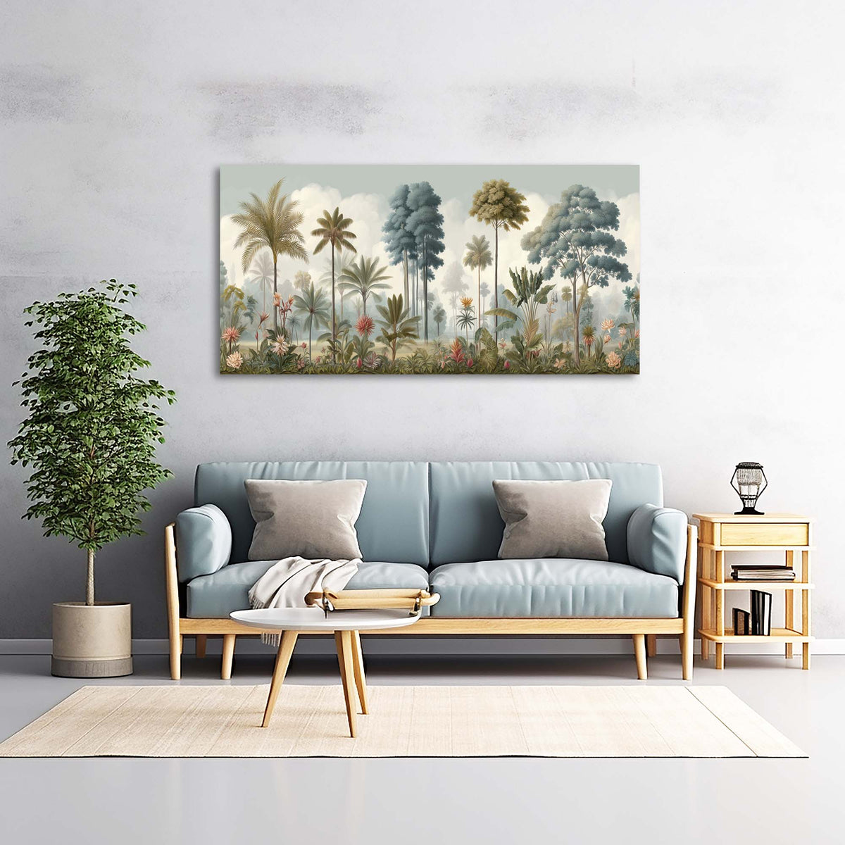 Off-White Nature Wall Art for Living Room Canvas Painting Prints Art Deco Artwork Office Bedroom Decor