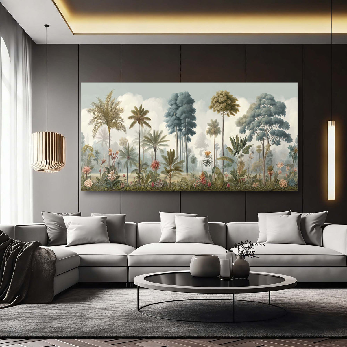 Off-White Nature Wall Art for Living Room Canvas Painting Prints Art Deco Artwork Office Bedroom Decor