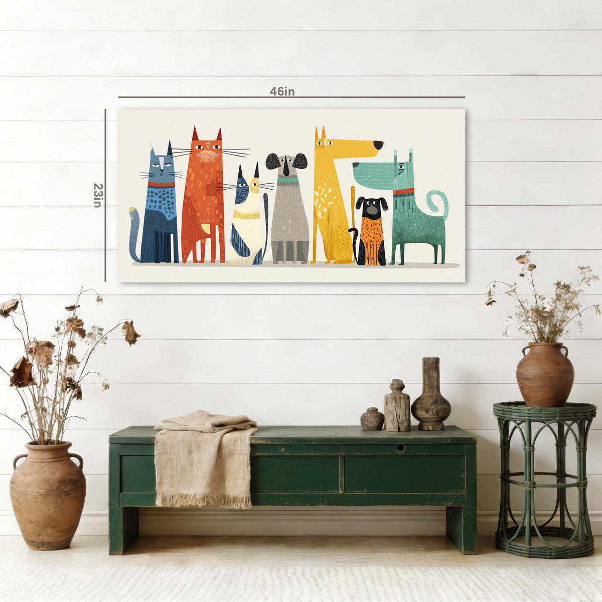 Navy Blue Pretty Animals Wall Art Canvas Painting Prints Artwor Office Bedroom Living Room Decor