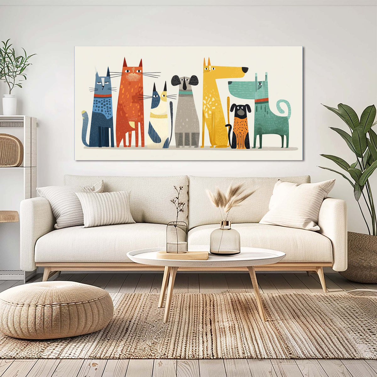 Navy Blue Pretty Animals Wall Art Canvas Painting Prints Artwor Office Bedroom Living Room Decor