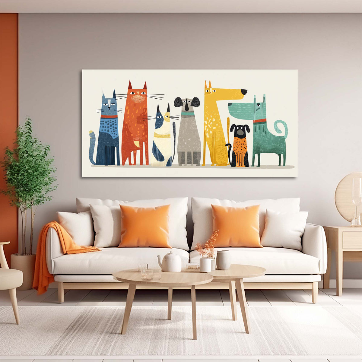 Navy Blue Pretty Animals Wall Art Canvas Painting Prints Artwor Office Bedroom Living Room Decor