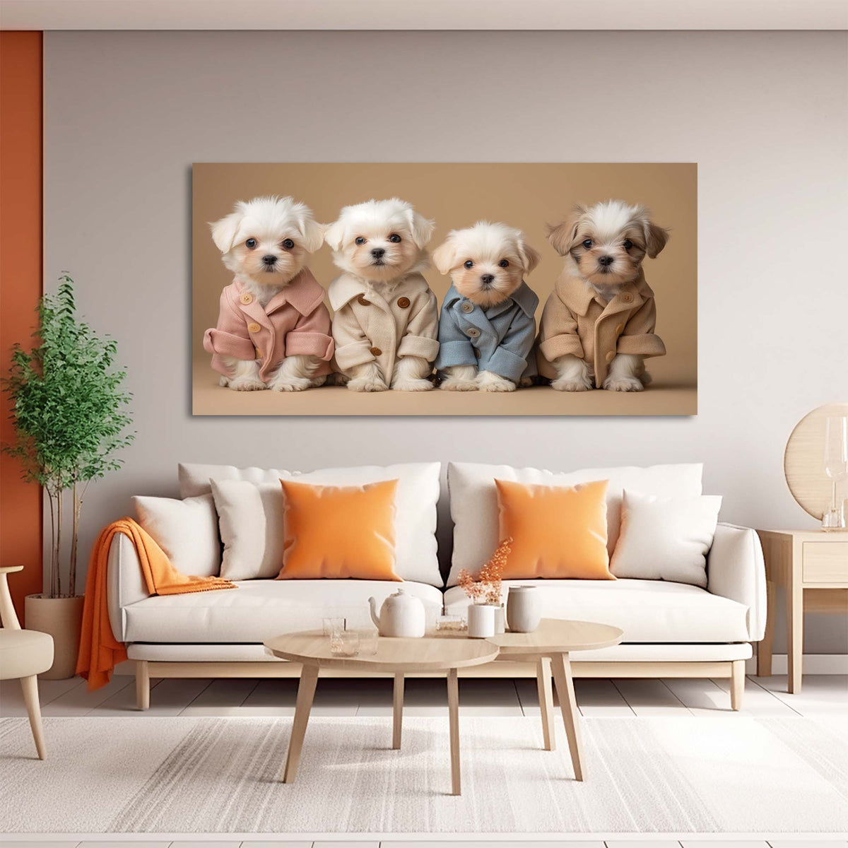 Sky Blue Pretty Animals Wall Art Modern Canvas Painting Prints Artwork Office Hallway Bedroom Living Room Decor