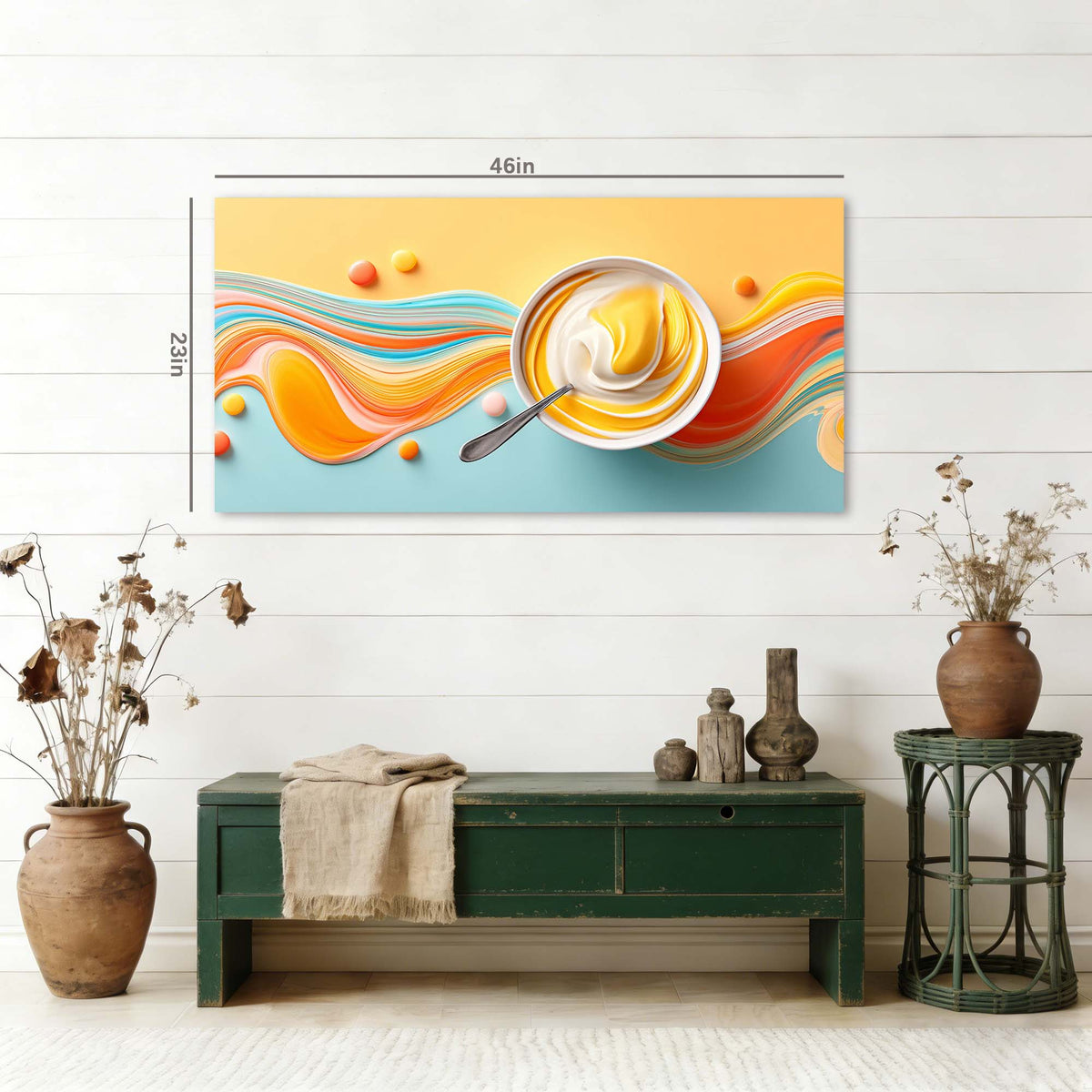 White Pretty Abstract Wall Art Canvas Painting Prints Artwor Office Bedroom Living Room Decor