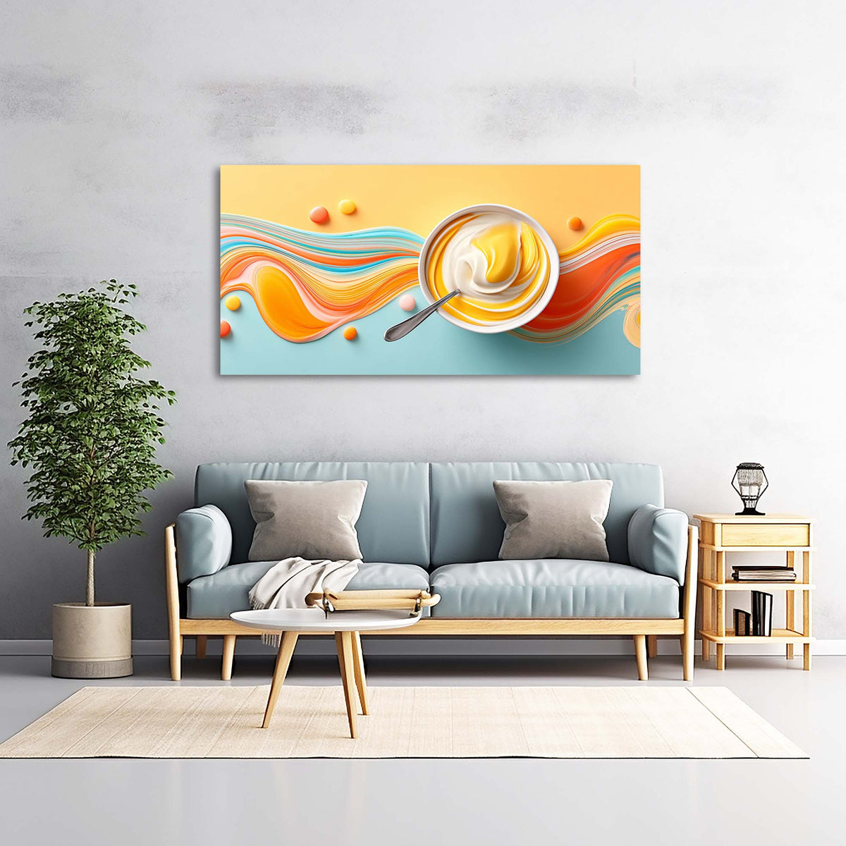 White Pretty Abstract Wall Art Canvas Painting Prints Artwor Office Bedroom Living Room Decor