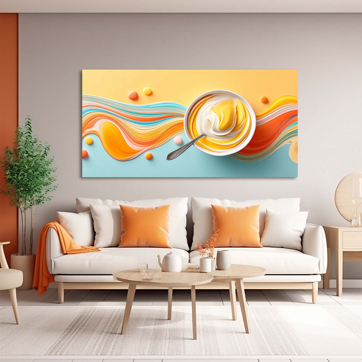 White Pretty Abstract Wall Art Canvas Painting Prints Artwor Office Bedroom Living Room Decor