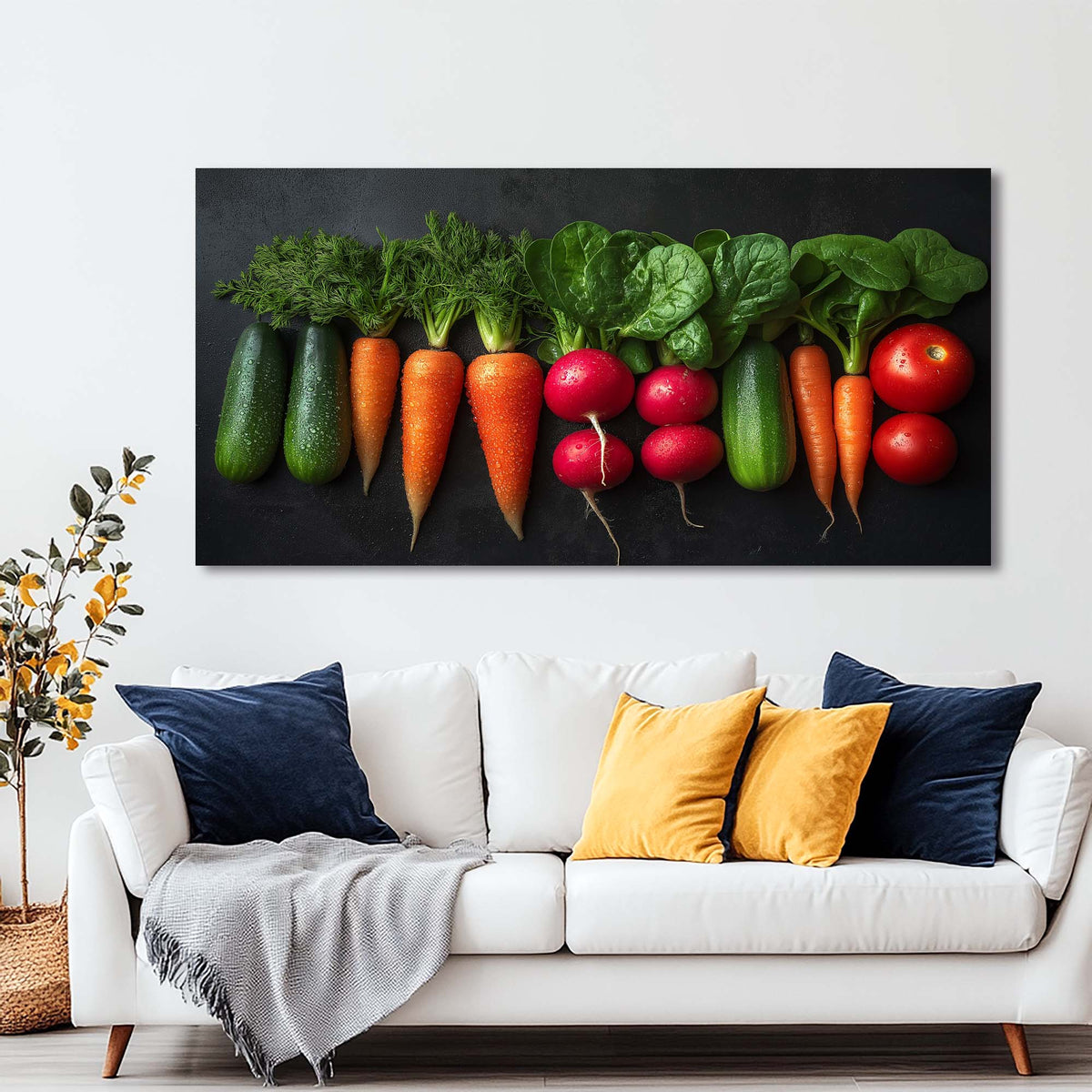 Yellow Traditional Nature Wall Art Canvas Painting Prints Artwor Office Bedroom Living Room Decor