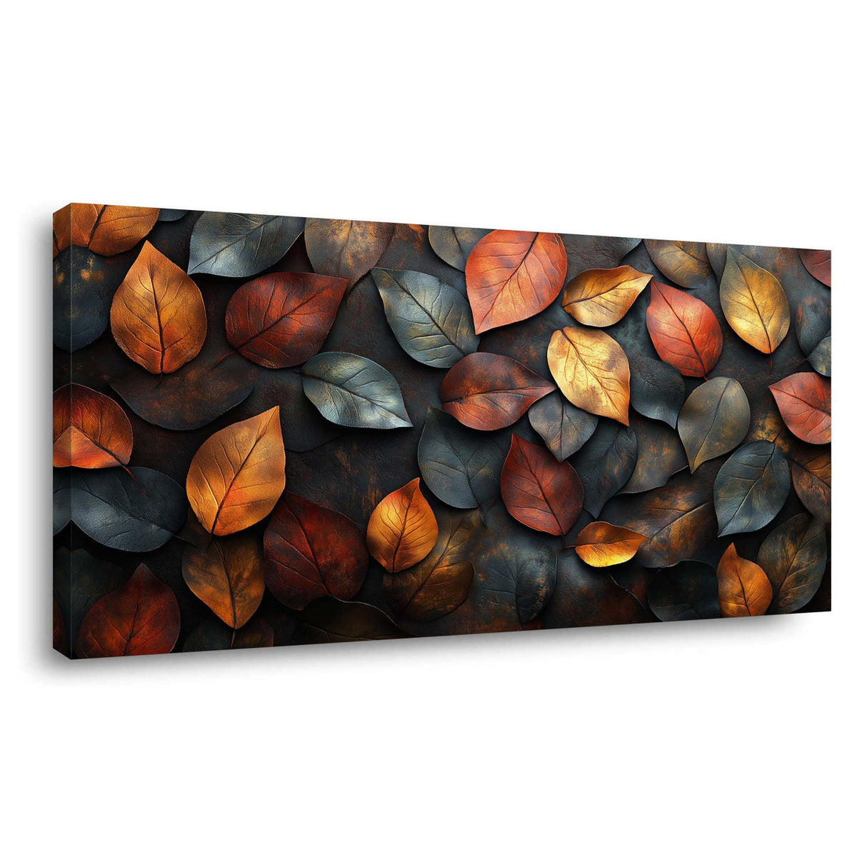 Orange Floral Nature Canvas Wall Art for Living Room Prints Artwork Bedroom Office Decor