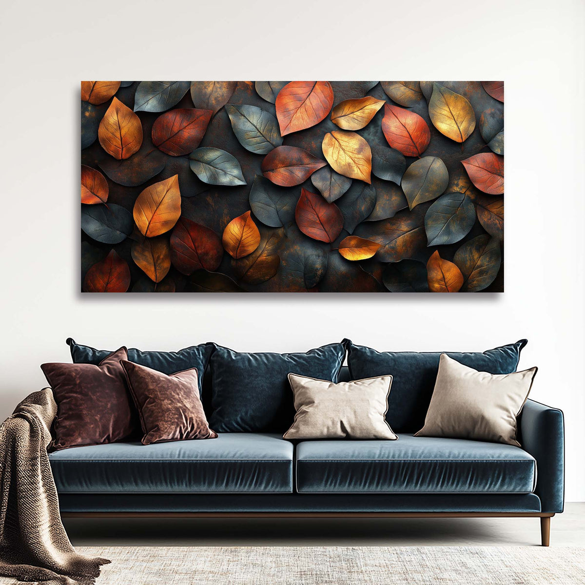 Orange Floral Nature Canvas Wall Art for Living Room Prints Artwork Bedroom Office Decor