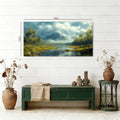 Green Fantasy Nature Wall Art Modern Canvas Painting Prints Artwork Office Hallway Bedroom Living Room Decor
