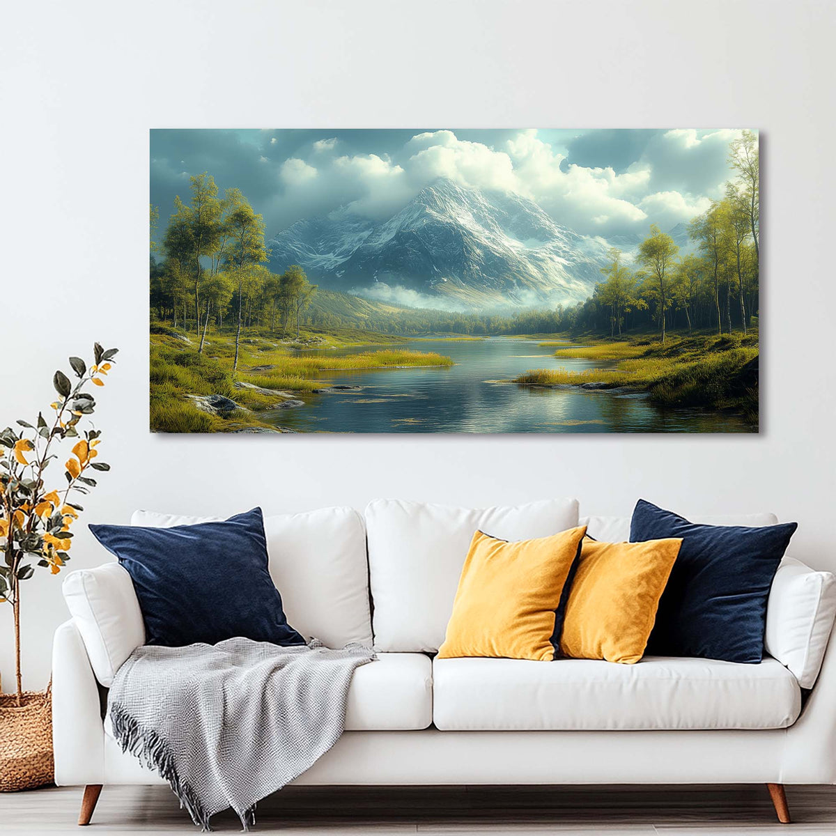 Green Fantasy Nature Wall Art Modern Canvas Painting Prints Artwork Office Hallway Bedroom Living Room Decor