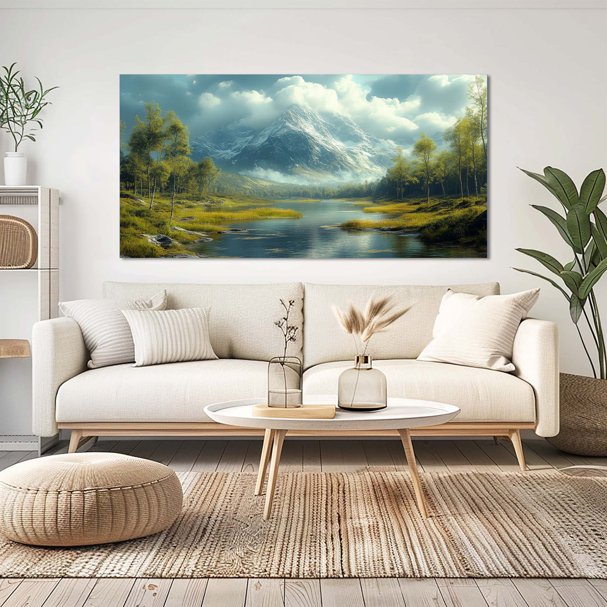 Green Fantasy Nature Wall Art Modern Canvas Painting Prints Artwork Office Hallway Bedroom Living Room Decor