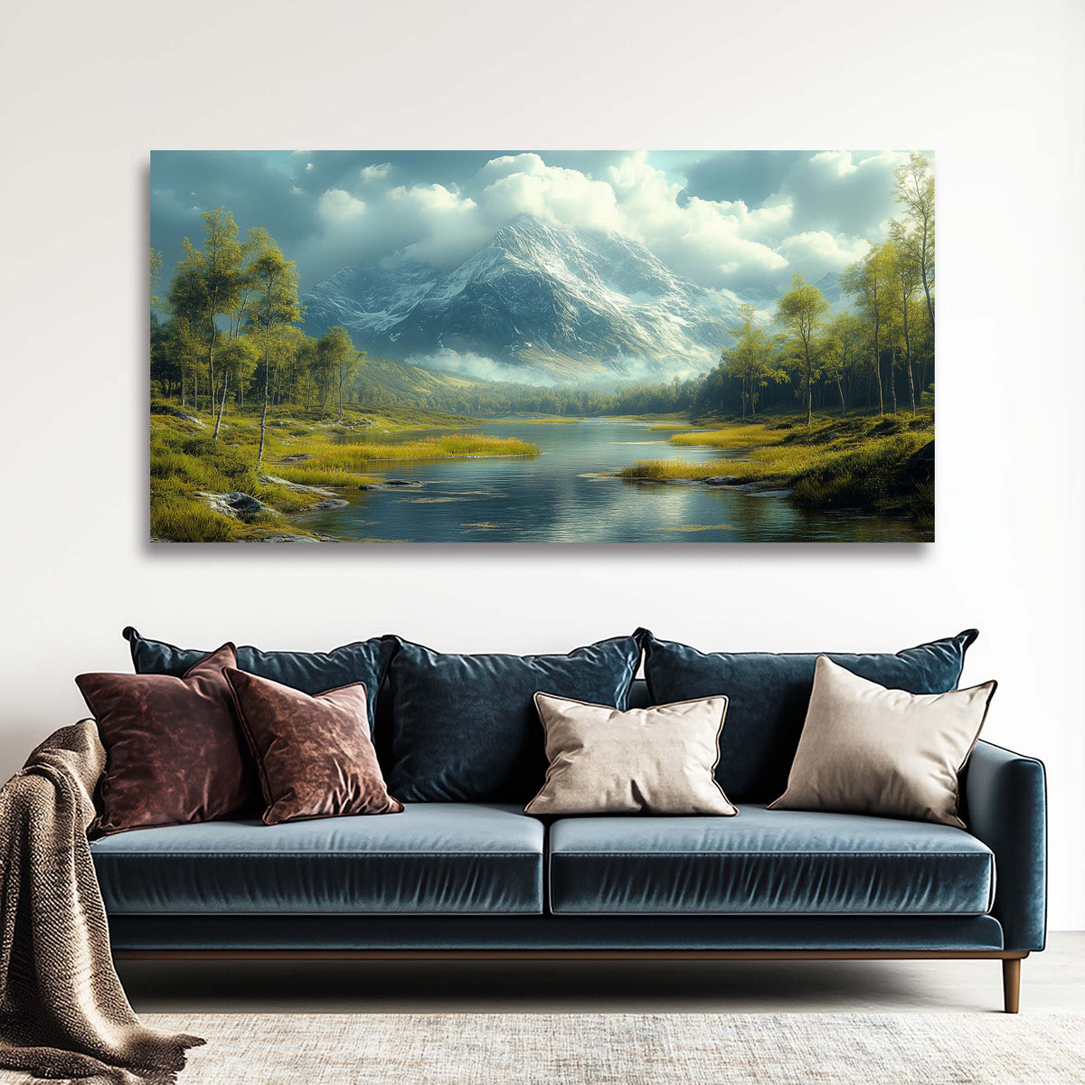 Green Fantasy Nature Wall Art Modern Canvas Painting Prints Artwork Office Hallway Bedroom Living Room Decor