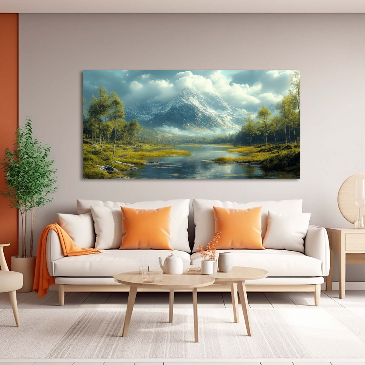 Green Fantasy Nature Wall Art Modern Canvas Painting Prints Artwork Office Hallway Bedroom Living Room Decor