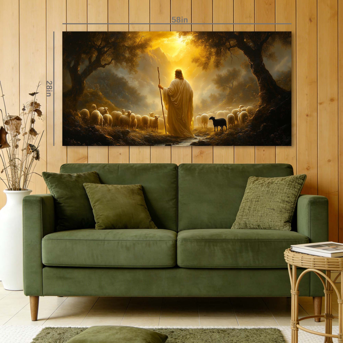 White Fantasy Religious Wall Art Modern Canvas Painting Prints Artwork Office Hallway Bedroom Living Room Decor